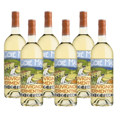 Case of 6 Cote Mas Blanc Sauvignon Vermentino 75cl White Wine Wine